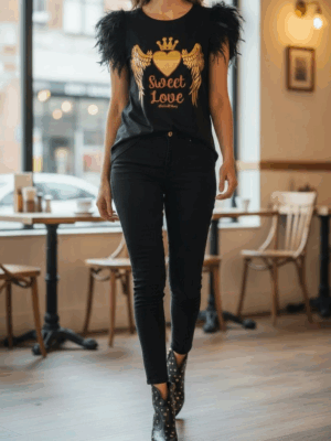 CAMISETA PLUMAS SWEET LOVE