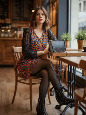 VESTIDO LEOPARDO AZUL