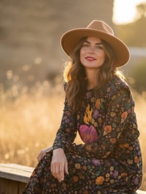 Vestido estampado flores