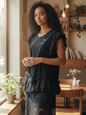 TOP FLU FLI TACHUELAS PLATEADA