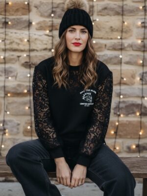 Sudadera LACE REBEL NEGRA