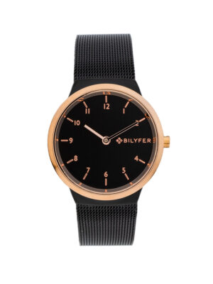 RELOJ BILYFER COMBINADO NEGRO Y ORO ROSA