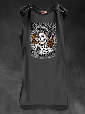 Vestido PRINT gris oscuro